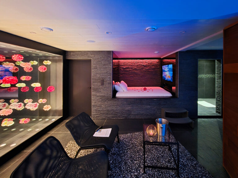 Lit de la Suite Infiny à Ocove près de Durbuy