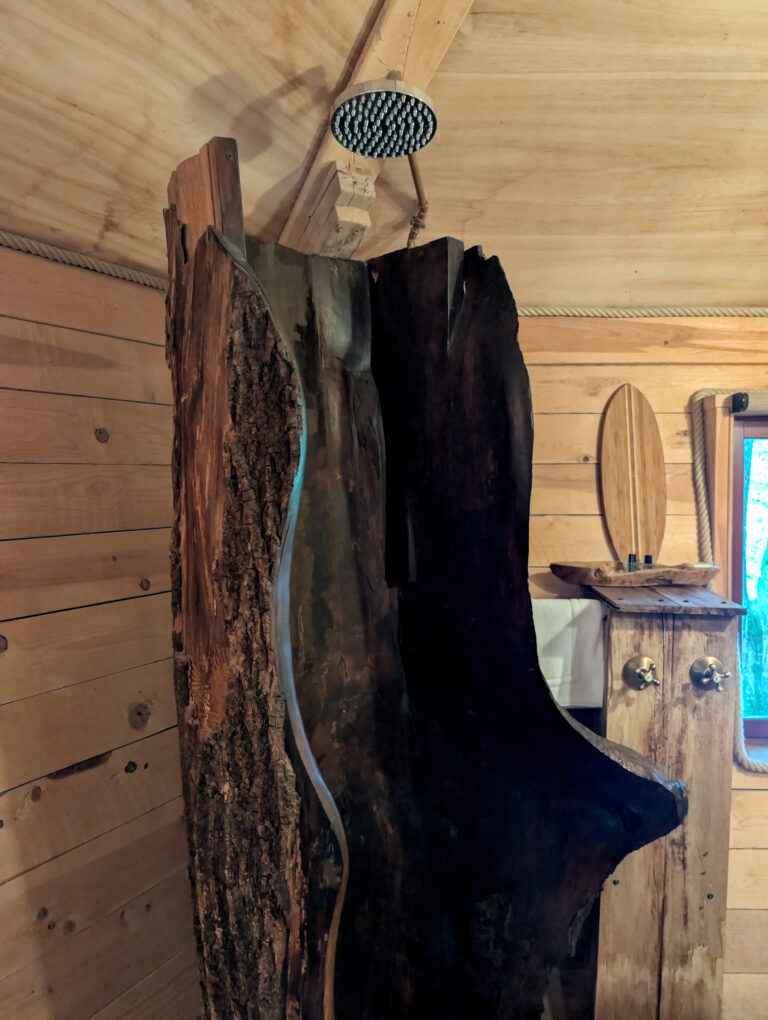 Douche à la Cabane Du Bois Dormant à Spa