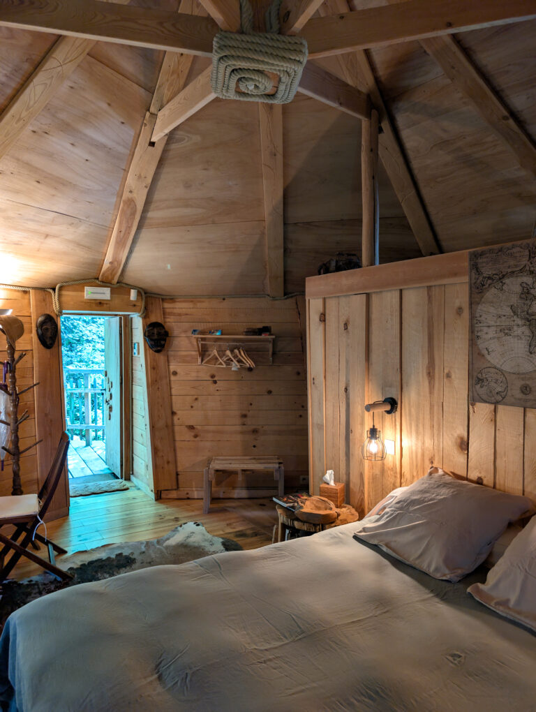 Lit à la Cabane Du Bois Dormant à Spa