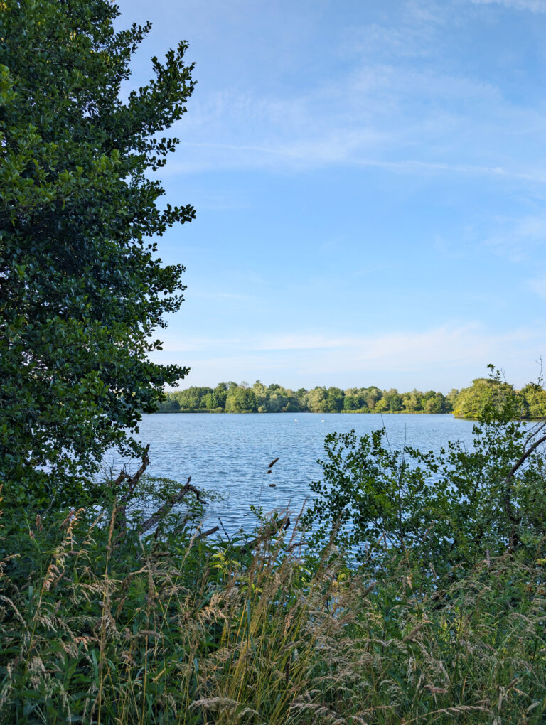 Vue sur l'eau aux Cabanes des Grands Lacs