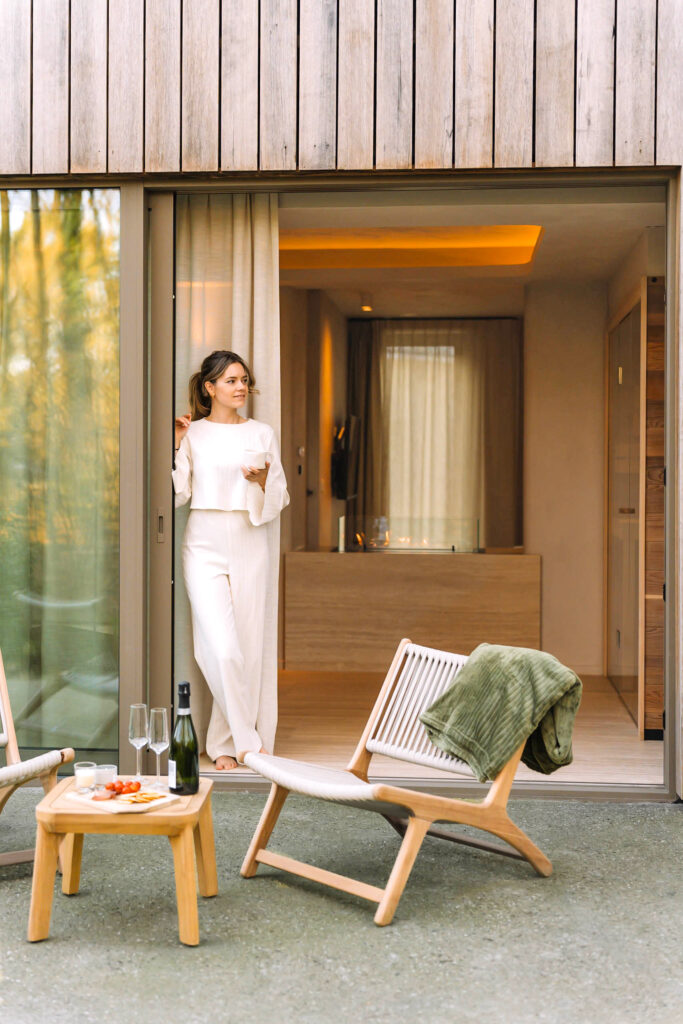 Terrasse rien que pour vous à Woodz Lodges près d'Hasselt